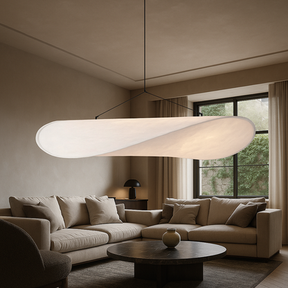 Nowoczesna Rzeźbiarska Lampa Wisząca Z Jedwabiu | Artystyczny Design