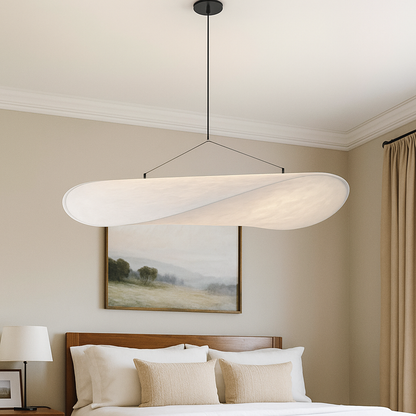 Nowoczesna Rzeźbiarska Lampa Wisząca Z Jedwabiu | Artystyczny Design