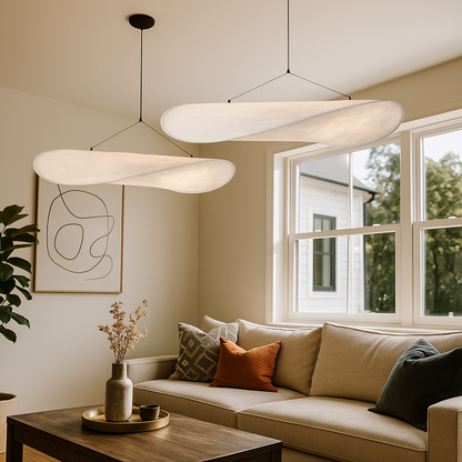 Nowoczesna Rzeźbiarska Lampa Wisząca Z Jedwabiu | Artystyczny Design