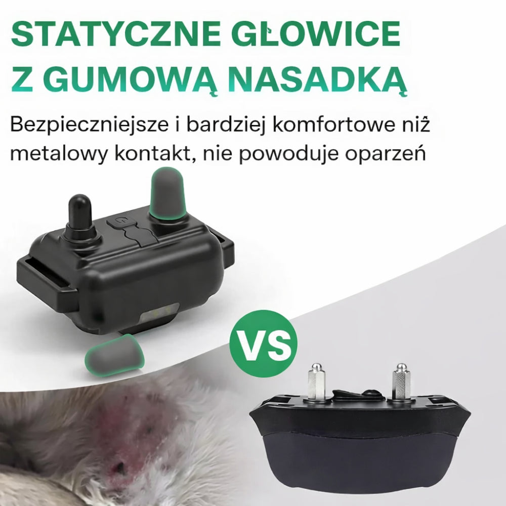 Obroża Dla Psa Treningowa Sterowana Pilotem Wibracja Dźwięk Impuls