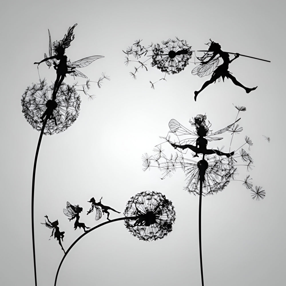 Ogrodowa Ozdoba Metalowa Rzeźba Wróżka Sylwetka