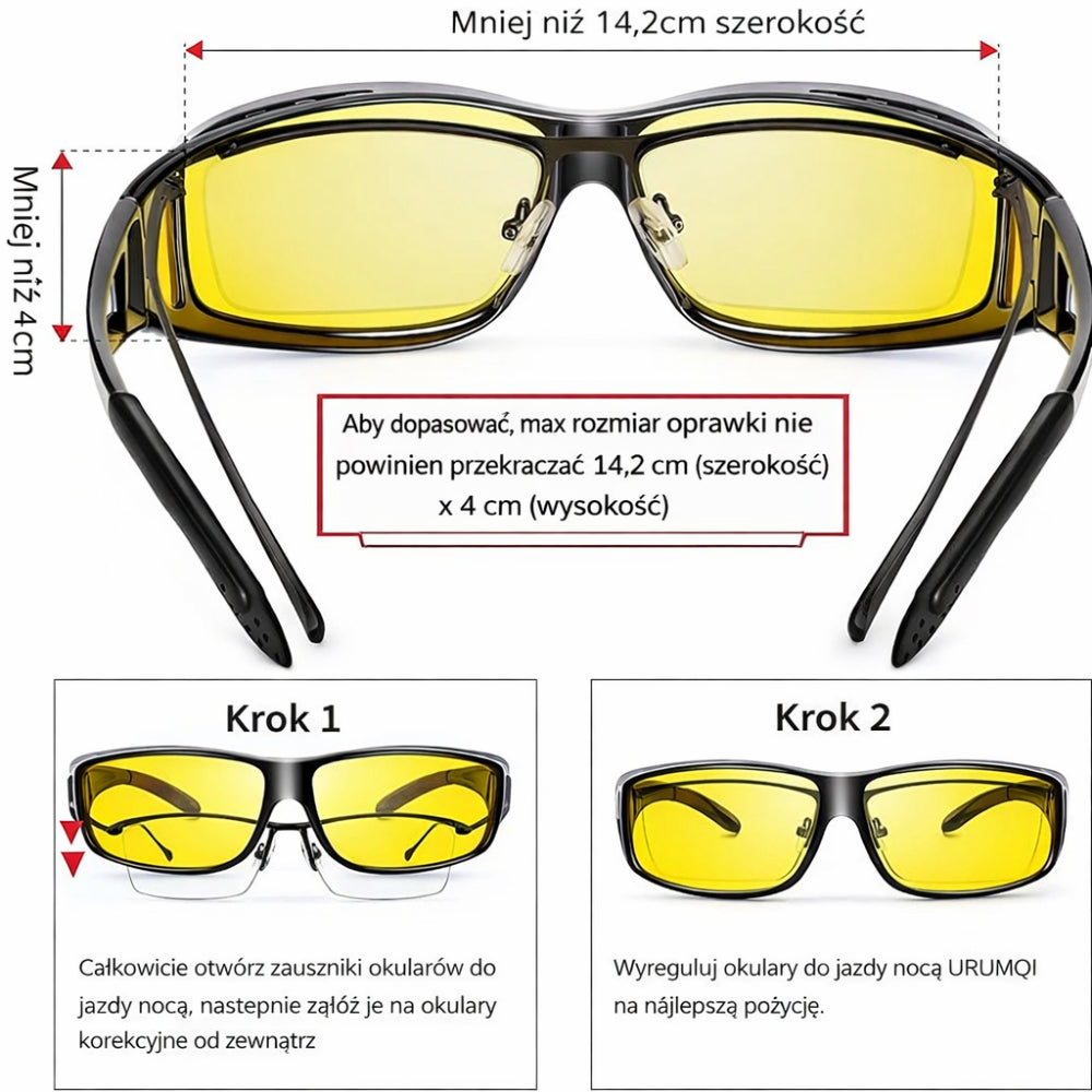 Okulary Nocne Antyrefleksyjne Plastikowe Jazda