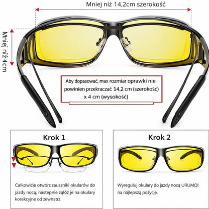 Okulary Nocne Antyrefleksyjne Plastikowe Jazda