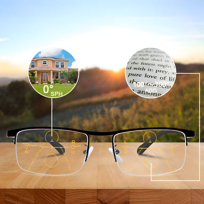Progressive Metal Reading Glasses for Everyday Use