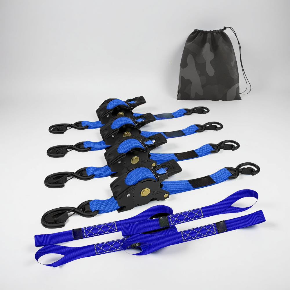Self-Retracting Ratchet Cargo Straps