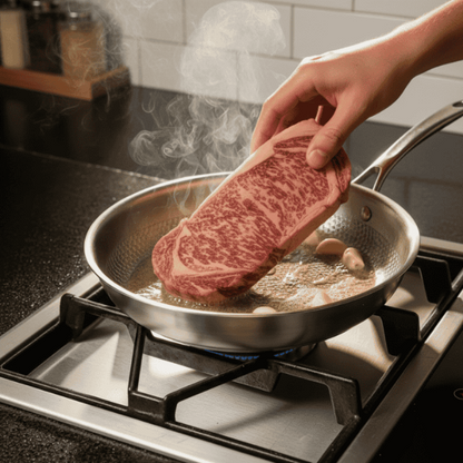 Uncoated Titanium Frying Pan for Induction