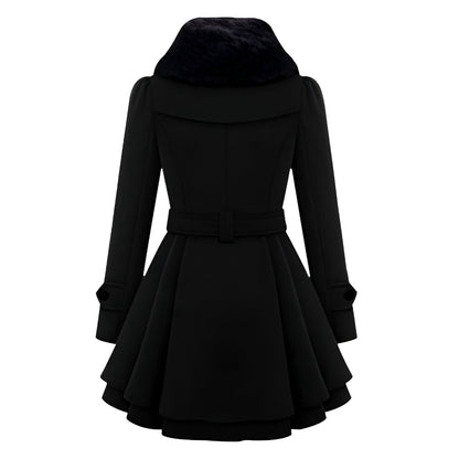Women's Winter Coat Lining Collar Long