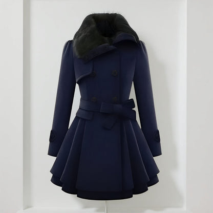 Women's Winter Coat Lining Collar Long