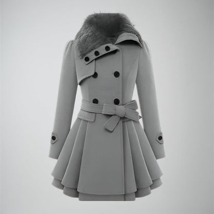Women's Winter Coat Lining Collar Long