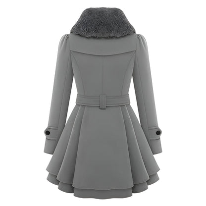 Women's Winter Coat Lining Collar Long