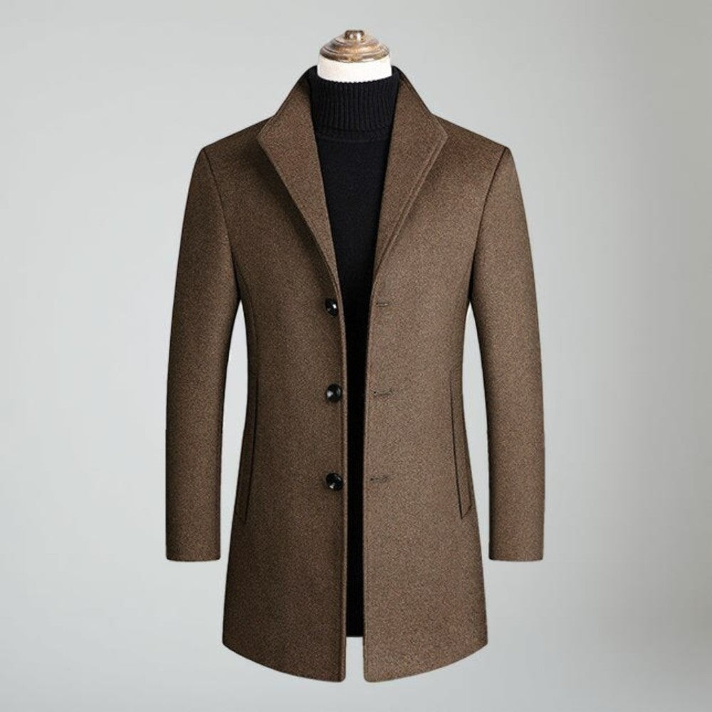 Men's Single-Breasted Classic Coat Three Buttons