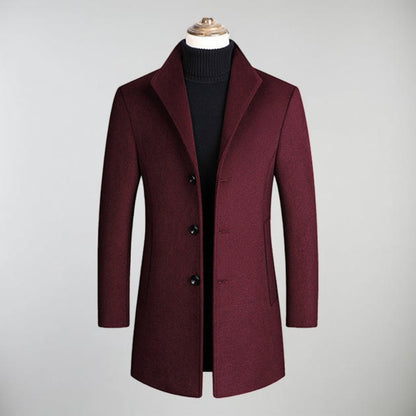Men's Single-Breasted Classic Coat Three Buttons