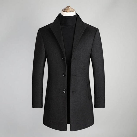 Men's Single-Breasted Classic Coat Three Buttons
