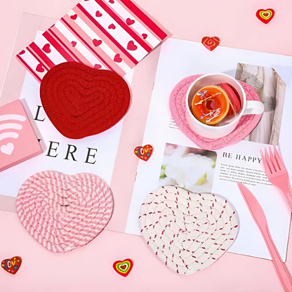 Decorative Heart Table Mats Set of Four