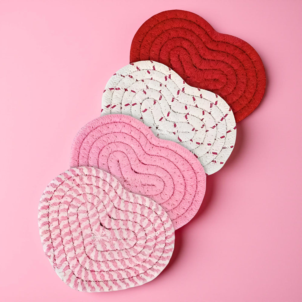 Decorative Heart Table Mats Set of Four