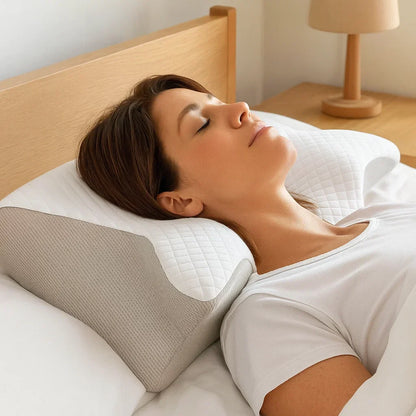 Contoured Pillow for Head and Neck Sleeping