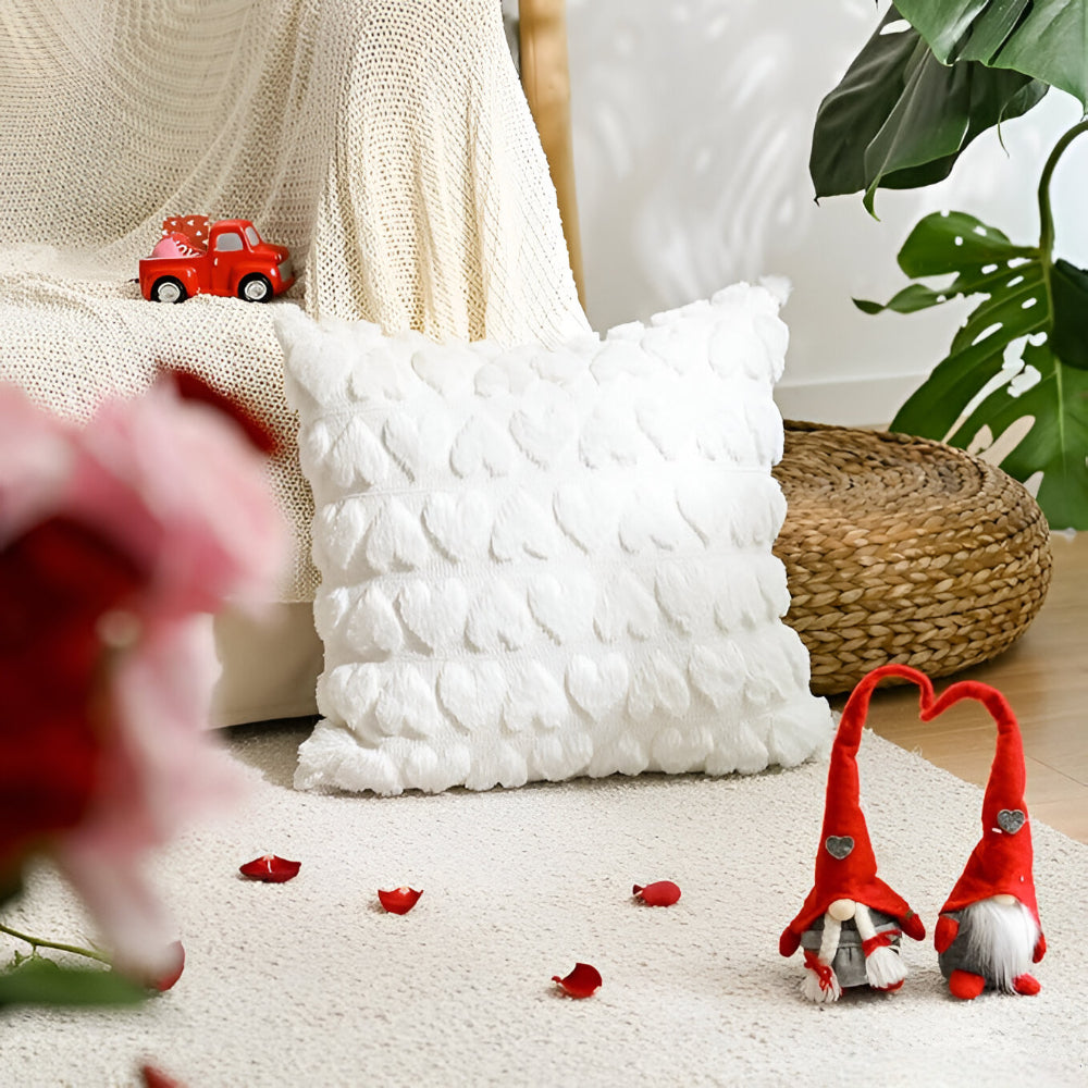 Poszewka Dekoracyjna Sezonowa Motyw Serc Wnętrza