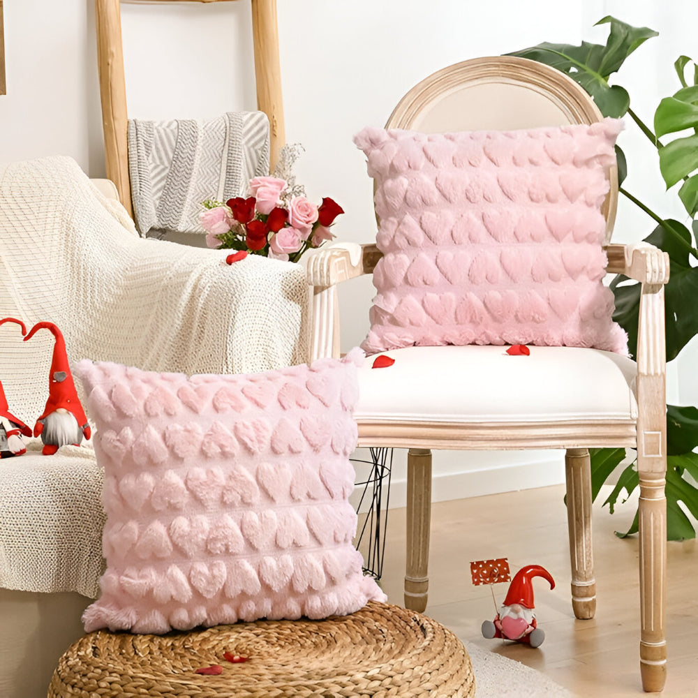 Poszewka Dekoracyjna Sezonowa Motyw Serc Wnętrza