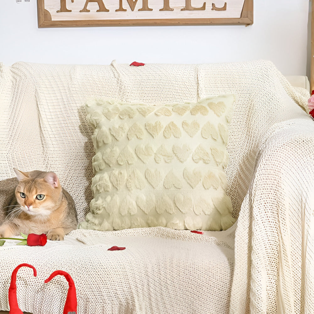 Poszewka Dekoracyjna Sezonowa Motyw Serc Wnętrza