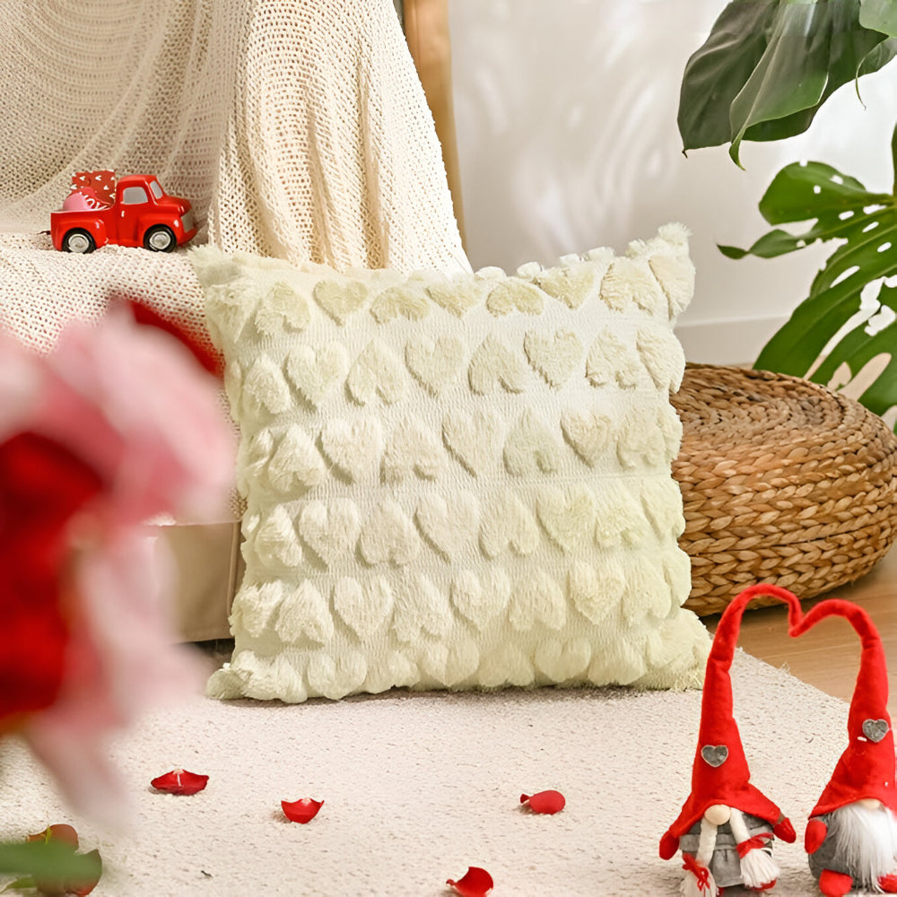 Poszewka Dekoracyjna Sezonowa Motyw Serc Wnętrza