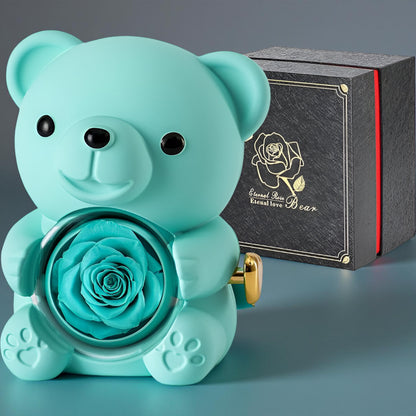 Decorative Bear Rose Inside Gift Figure