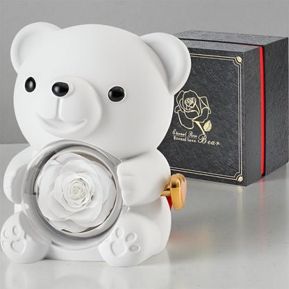 Decorative Bear Rose Inside Gift Figure
