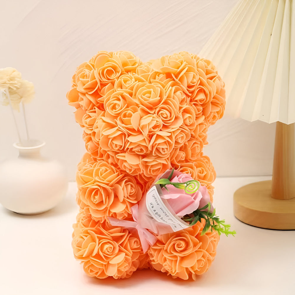 Valentine's Gift Teddy Bear Rose Table Decoration
