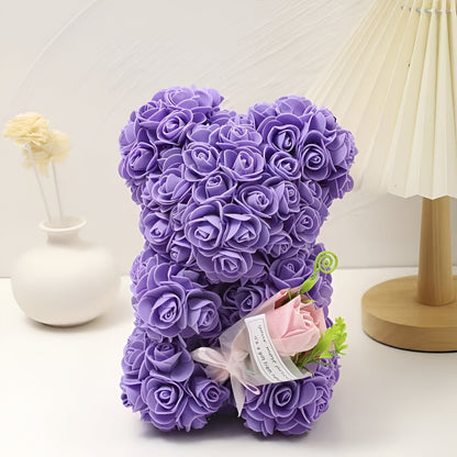 Valentine's Gift Teddy Bear Rose Table Decoration