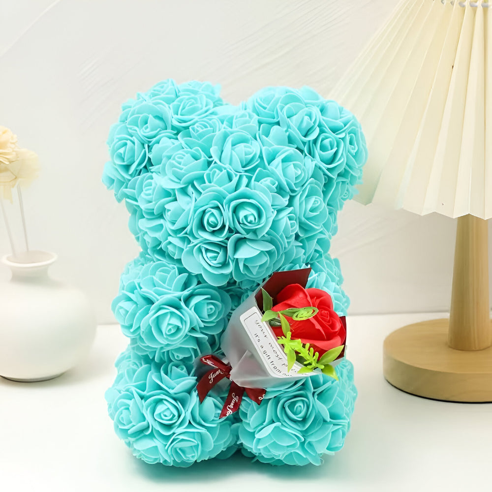 Valentine's Gift Teddy Bear Rose Table Decoration