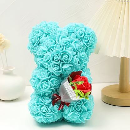 Valentine's Gift Teddy Bear Rose Table Decoration