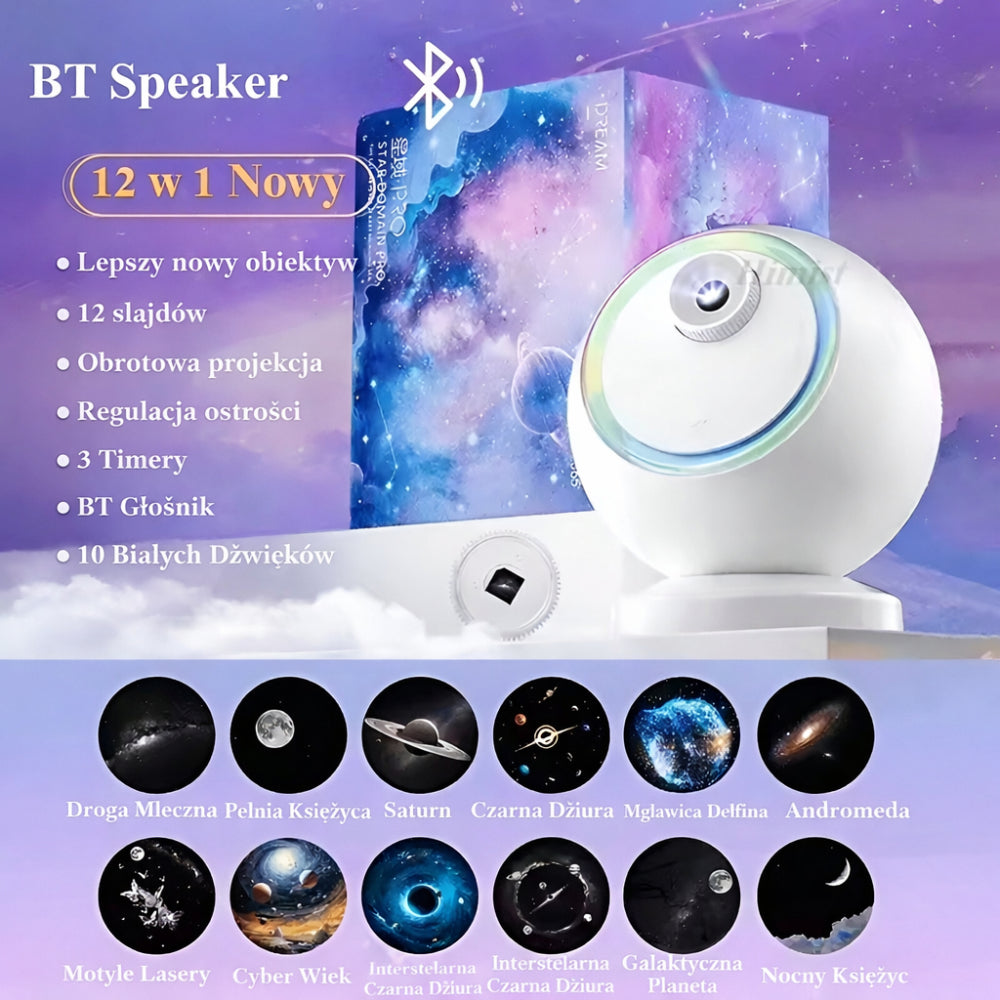Star Projector Night Lamp Bluetooth Space Projection LED
