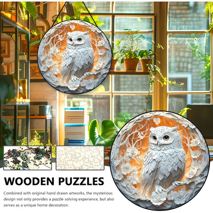 Wooden Puzzle Artistic Decorative Owl