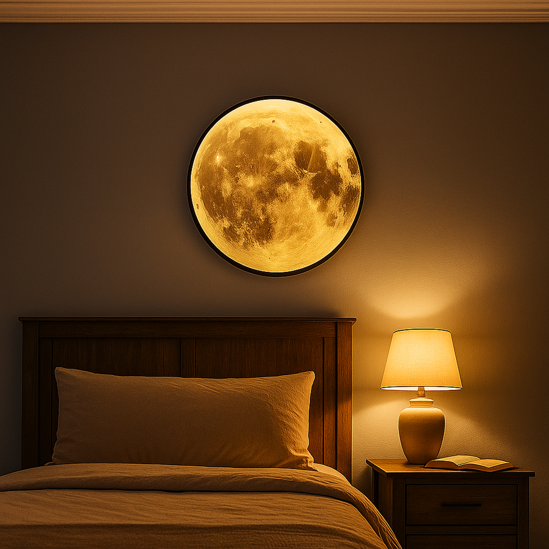 Realistyczna Lampa Ścienna Pełnia Księżyca | Sypialnia