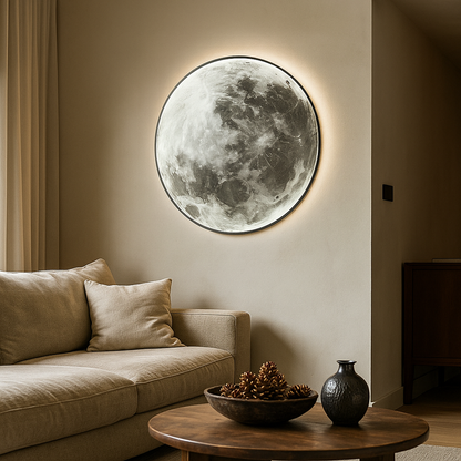 Realistyczna Lampa Ścienna Pełnia Księżyca | Sypialnia