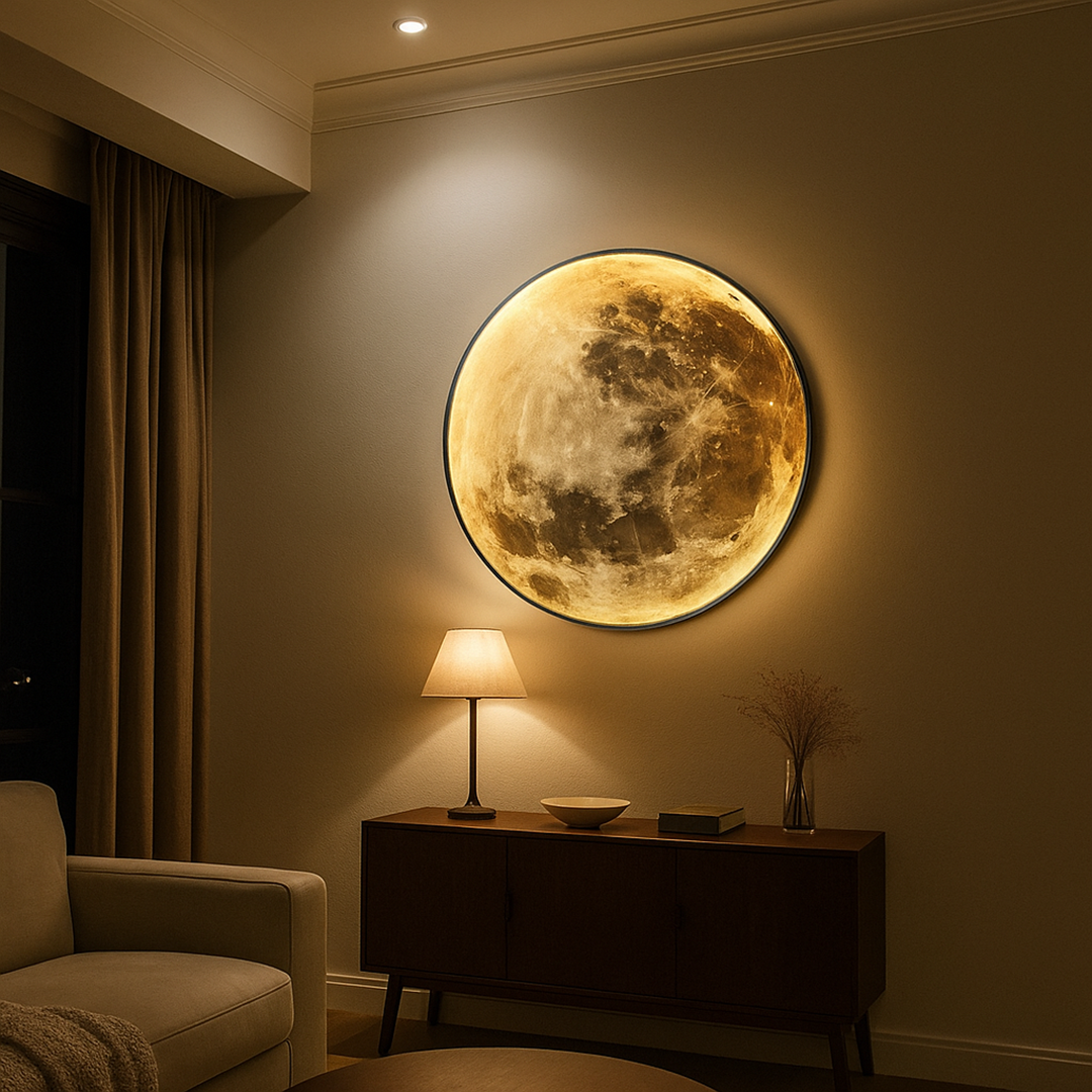 Realistyczna Lampa Ścienna Pełnia Księżyca | Sypialnia