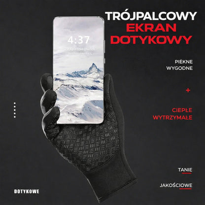 Rękawice Zimowe Dotykowe Antypoślizgowe Plenerowy