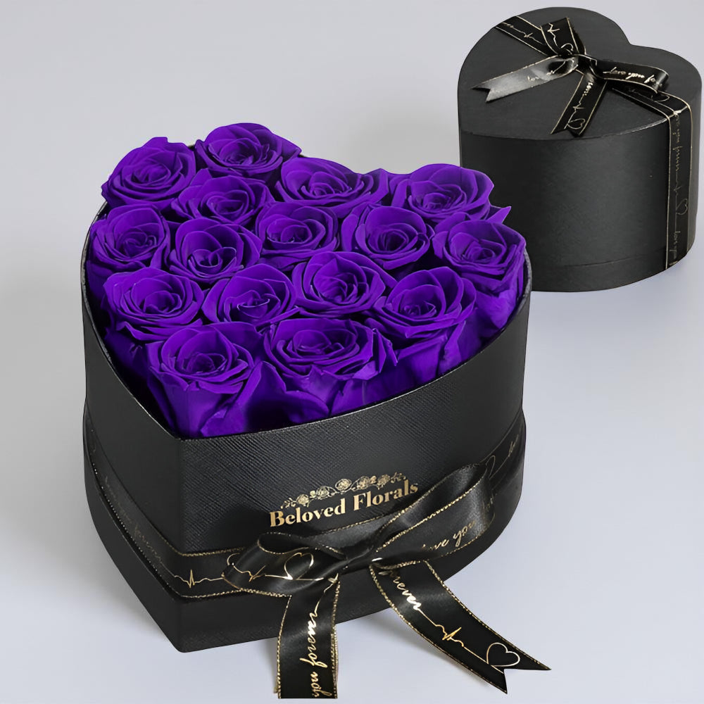 Heart Stabilized Roses Decorative Gift Box