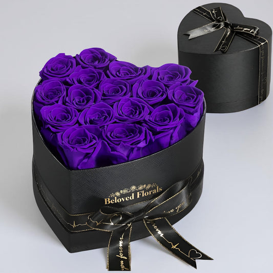 Heart Stabilized Roses Decorative Gift Box
