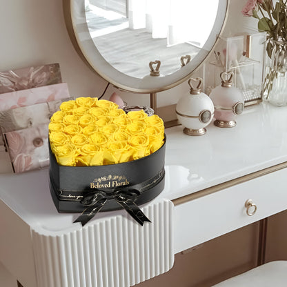 Heart Stabilized Roses Decorative Gift Box