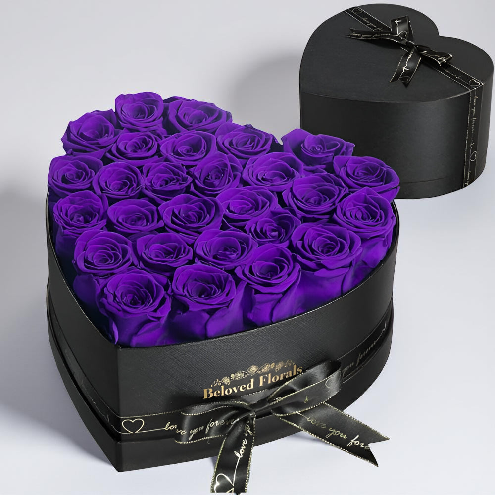 Heart Stabilized Roses Decorative Gift Box