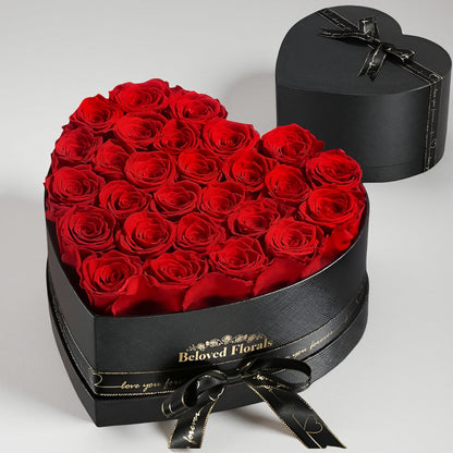 Heart Stabilized Roses Decorative Gift Box
