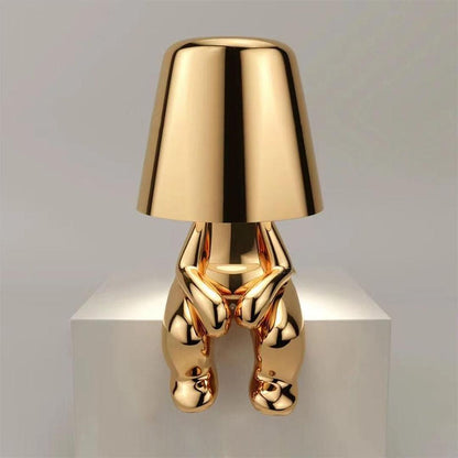 Golden Sculptural Table Lamp | Modern Decoration