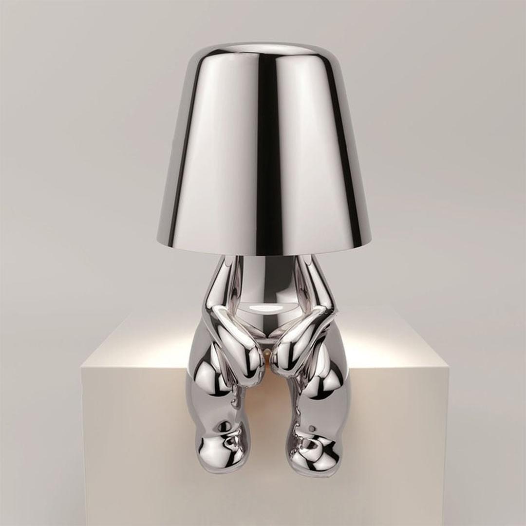Golden Sculptural Table Lamp | Modern Decoration
