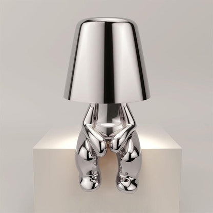 Golden Sculptural Table Lamp | Modern Decoration