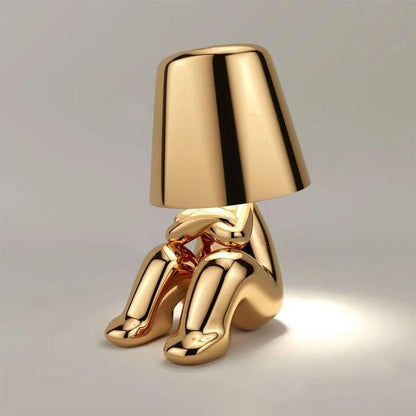Golden Sculptural Table Lamp | Modern Decoration