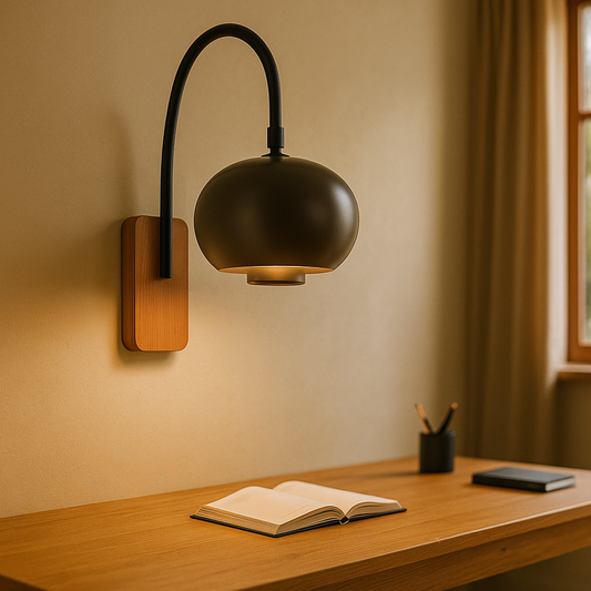 Skandynawska Obracana Szklana Lampa Ścienna | Bauhaus