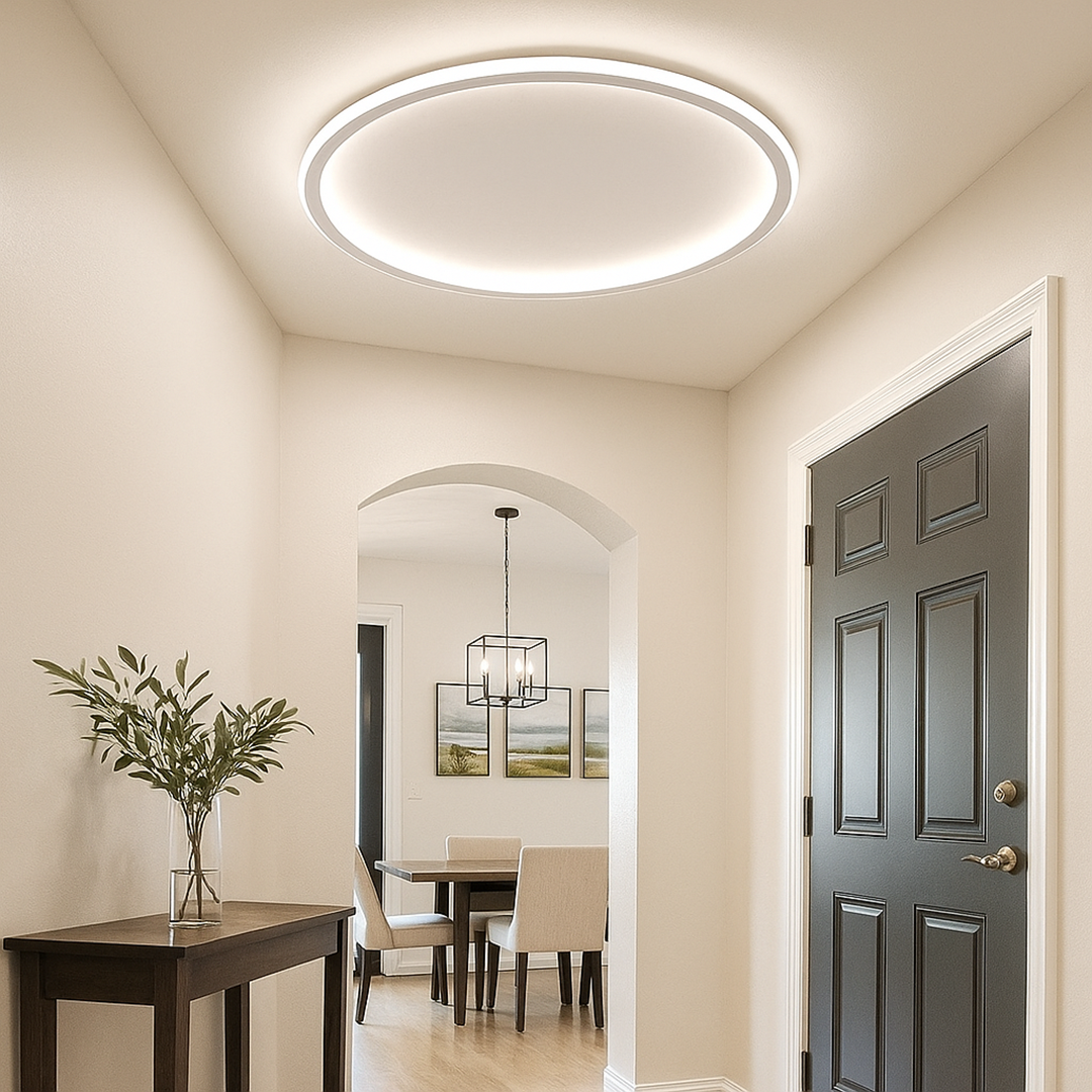 Skandynawska Okrągła Lampa Sufitowa LED | Nowoczesna