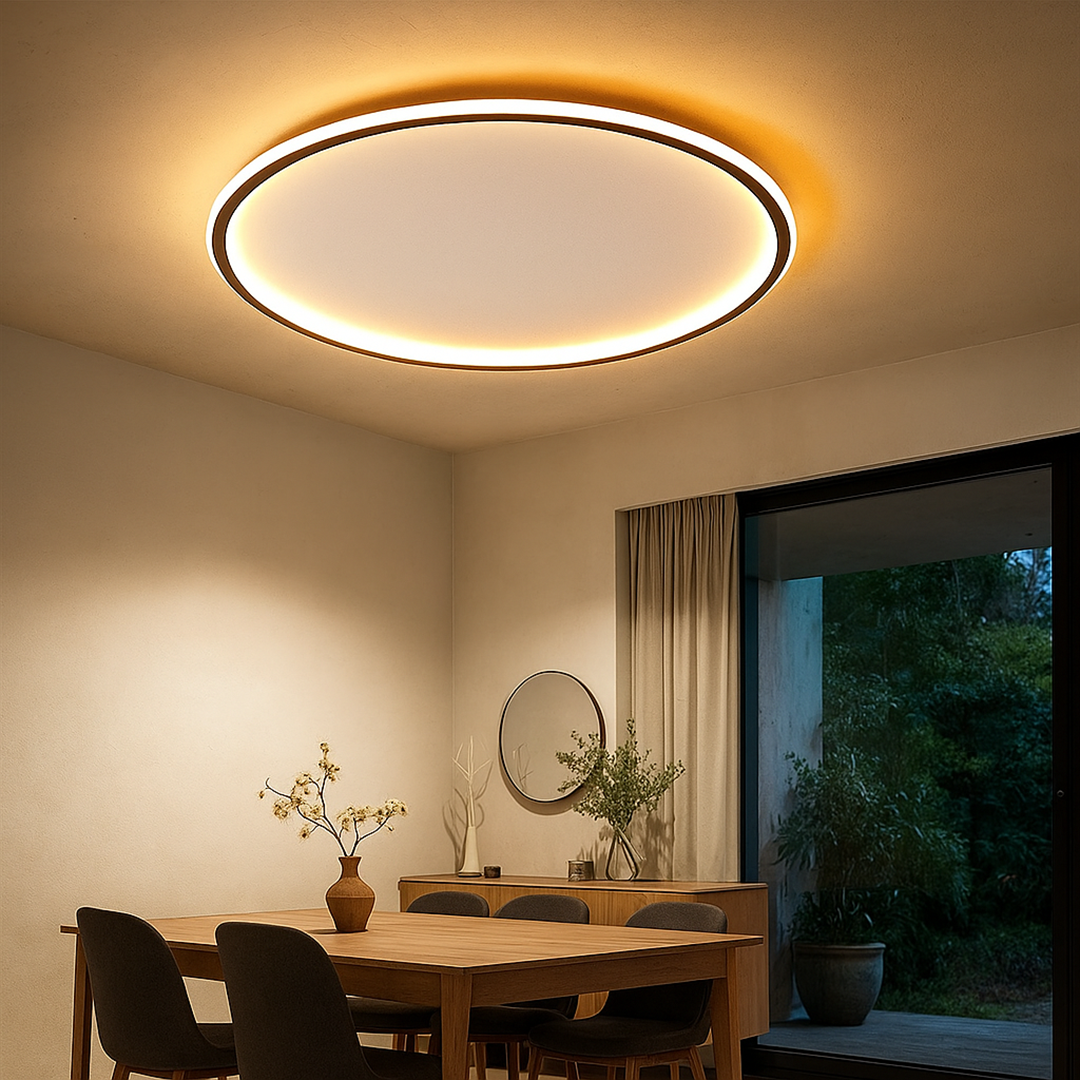 Skandynawska Okrągła Lampa Sufitowa LED | Nowoczesna