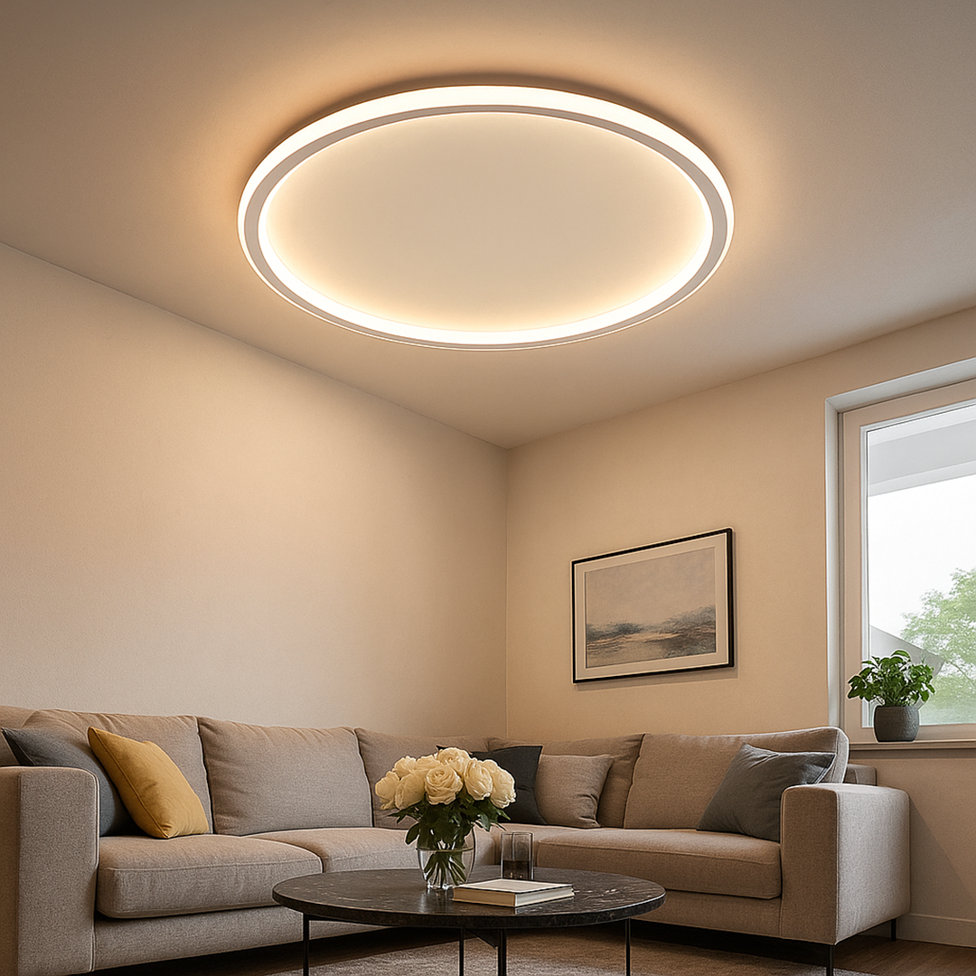 Skandynawska Okrągła Lampa Sufitowa LED | Nowoczesna