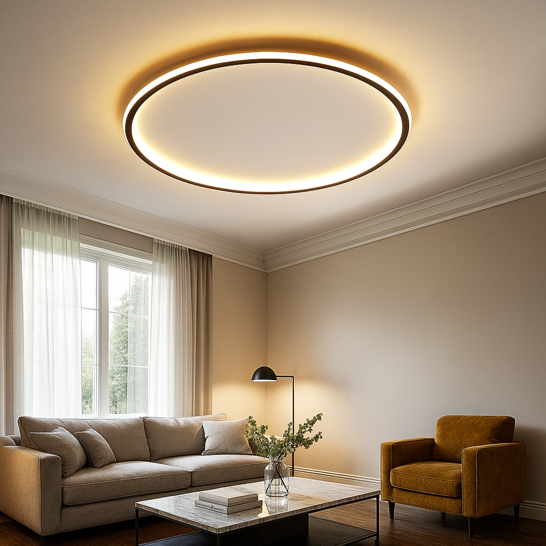 Skandynawska Okrągła Lampa Sufitowa LED | Nowoczesna